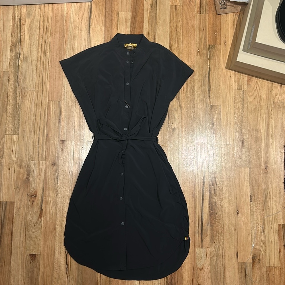 Fjallraven Saddle to Table Button-Up Dress Small Charcoal Gray